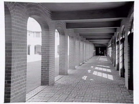 Toorak College, Mornington Rd., Mt. Eliza, showing buildings, grounds, facilities and students in class, 1949