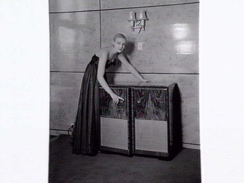 Classic brand sound equipment displayed at Classic Radios, Malvern East, 1950–56