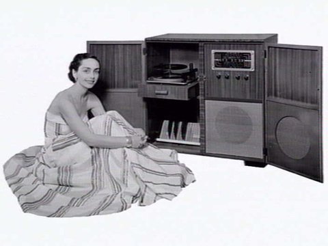 Classic brand sound equipment displayed at Classic Radios, Malvern East, c. 1953