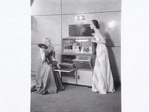 Classic brand sound equipment displayed at Classic Radios, Malvern East, 1950–56