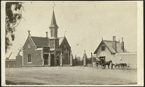 Entrance to Melbourne Cemetery [Vic.], 1870–90