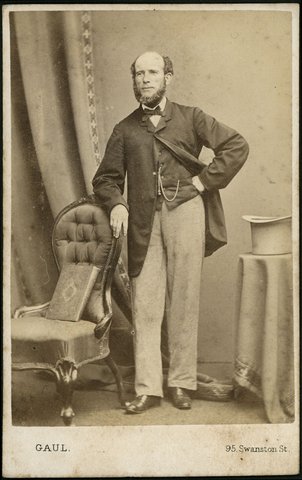 Portrait photographs from John Gaul of Swanston Street, Melbourne, Vic, 1866–67