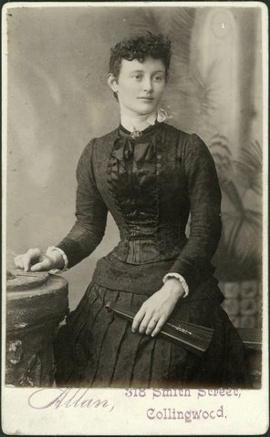 Portrait photographs of young women taken by Mark Joseph Allan, Collingwood, Vic, 1888–1900