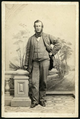 Studio portraits of unidentified men in Melbourne, Victoria, 1857–63