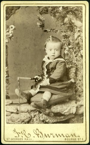 Portrait photographs by F. C. Burman, St George's Hall, Bourke Street, Melbourne, 1878–79