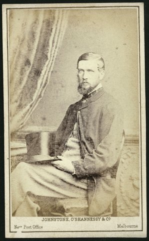 Studio portrait of unidentified man, Melbourne, 1865–86