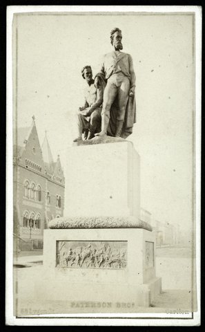 Bourke & Wills monument in Great Collins St., Melbourne, 1891–92