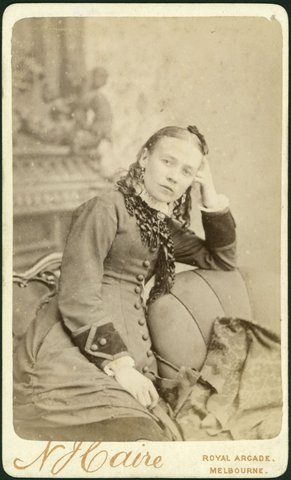 Portrait photographs by N. J. Caire, Royal Arcade Portrait Rooms, Melbourne, Vic, c. 1878