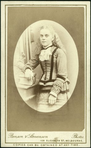 Portrait photographs by Benson & Stevenson, Elizabeth Street, Melbourne, 1872–80