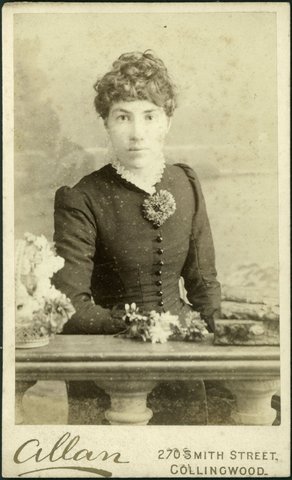 Portrait photographs of young women taken by Mark Joseph Allan, Collingwood, Vic, 1888–1900
