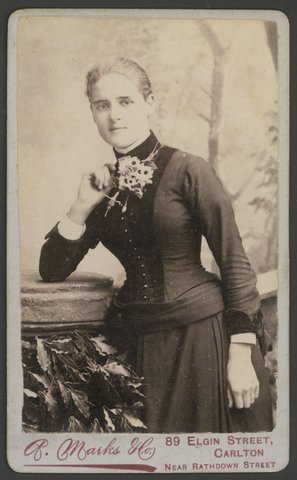Portrait photographs of women, by Alfred Marks & Co., Carlton, Vic, 1888–89