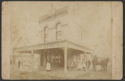 Streetscape, possibly Richmond, Victoria, 1887–99