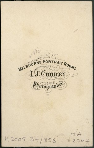 Studio portraits taken in Melbourne by I. J. Chidley, 1850–80