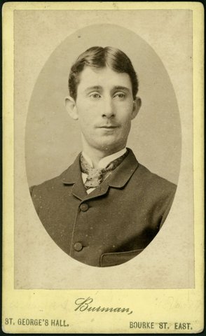 Portrait photographs by F. C. Burman, St George's Hall, Bourke Street, Melbourne, 1878–79