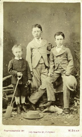 Portrait photographs by W. Bear of Smith Street, Fitzroy, Victoria, 1877–82