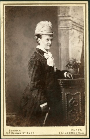 Portrait photographs by William J. Burman, 209 Bourke Street & St George's Hall, Melbourne, 1876–77