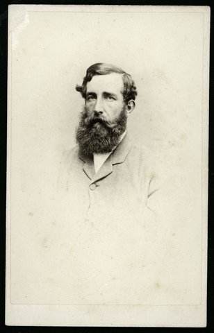 Studio portrait of unidentified man in Melbourne, Victoria, 1857–63