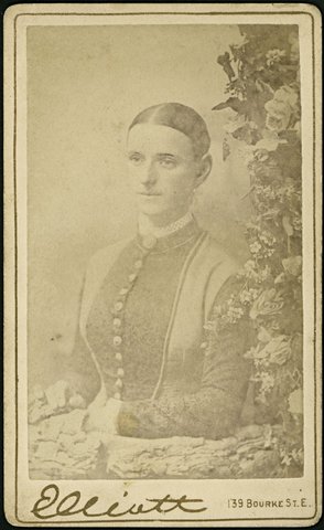 Portrait photographs by Florence Elliott of Bourke Street, Melbourne, Vic, 1881–84