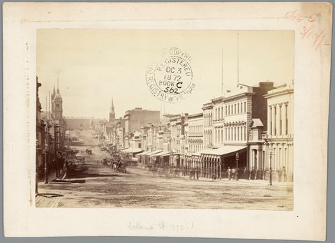 Collins Street West, 1872