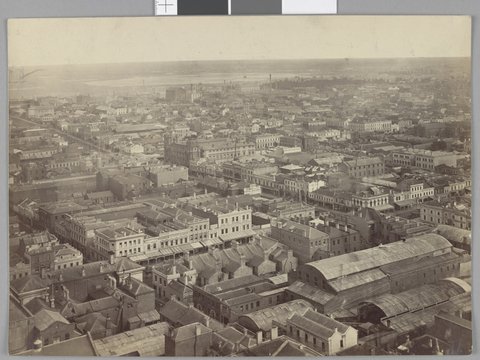 View from the top of the Scots Church steeple, Collins Street, 1875