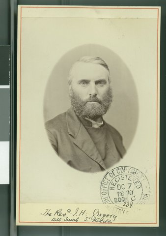 The Revd [ie. Reverend] I. H. Gregory, All Saints St. Kilda, 1870