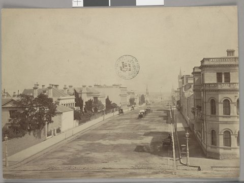 Collins Street from Treasury looking West, 1871