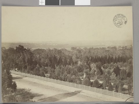 West view of Fitzroy Gardens, 1872