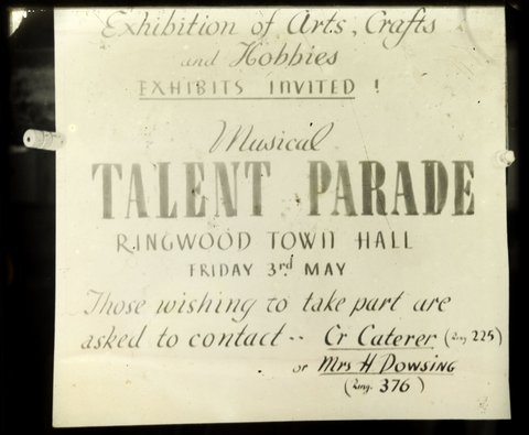 Talent Parade, Ringwood Town Hall, 3 May 19--?, 1900–06