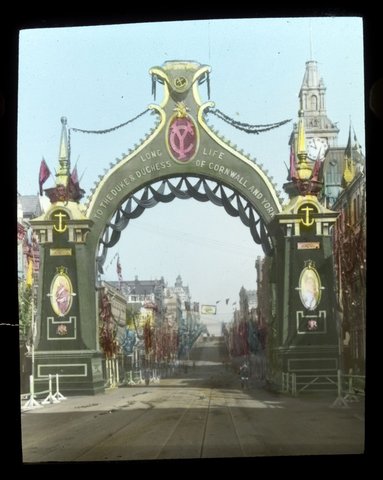 Commemorative arch, Bourke Street, Melbourne, Victoria, 1890–1901