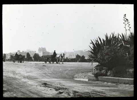 St. Kilda Road [with horse drawn carts], 1900–05