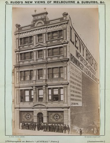 Levy Bros & Co [271 Lonsdale Street], 1886–87