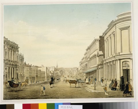 Collins Street [from Queen Street], 1864