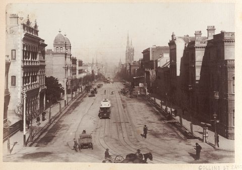 Collins Street East, 1880–1900