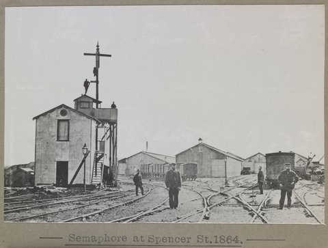 Semaphore at Spencer St., 1864