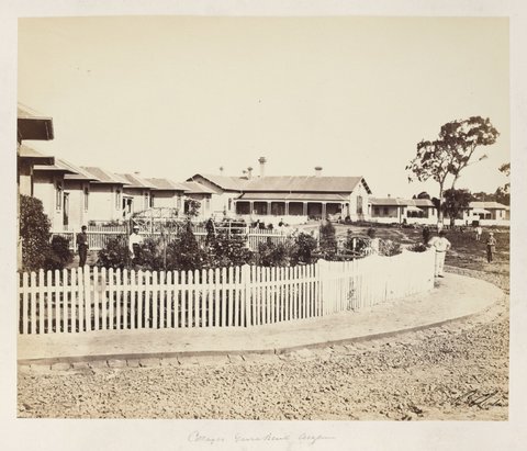 Cottages Yarra Bend Asylum [Fairfield], c. 1861