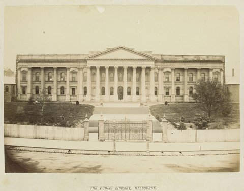 The Public Library, Melbourne, 1877