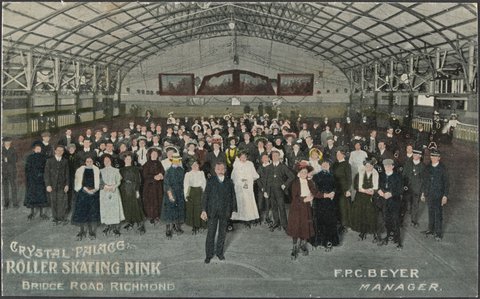 Crystal Palace, roller skating rink Bridge Road, Richmond. F. P. C. Beyer manager, 1900–30