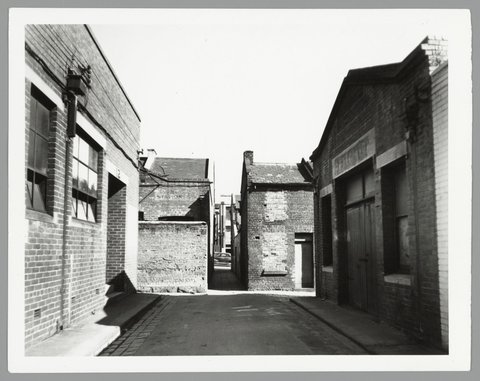 Eagle Alley, from Little Leichardt Street to Lonsdale Street, 1950