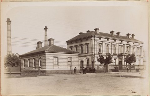 The Mint, from the corner of William and La Trobe Streets, 1892–1900