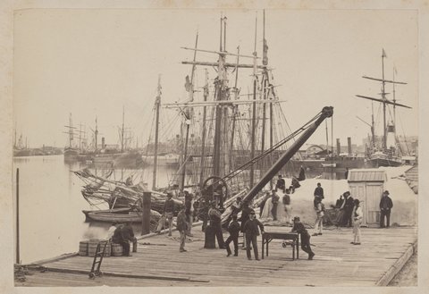 Queens Wharf, Melbourne, 1885?