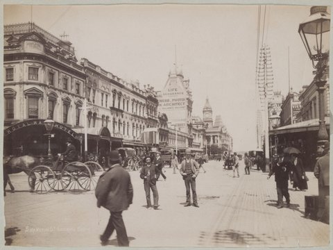 Swanston St., [Melbourne] looking south, c. 1892