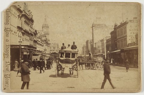 Swanston Street, Melbourne, c. 1887