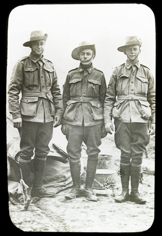 [Members of the 6th Battalion Infantry "A" Company, 1st AIEF (Australian Imperial Expeditionary Force) at Broadmeadows Camp, 1914
