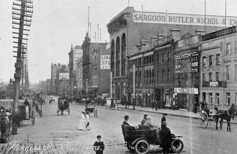 Flinders St. Melbourne, c. 1906