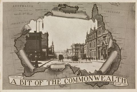 A BIT OF THE COMMONWEALTH, from Bourke St. Hill, Melbourne, c. 1910