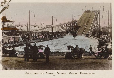 Shooting the Chute, Prince's Court, Melbourne, c. 1907