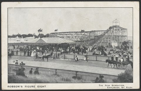 ROBSON'S FIGURE EIGHT. The New Sensation, Esplanade, St. Kilda, c. 1908