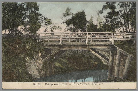 Bridge over Creek - River Yarra at Kew, Vic, c. 1907