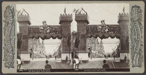 Duke of York Celebrations Melbourne. The Butter Arch Collins Street, 1901