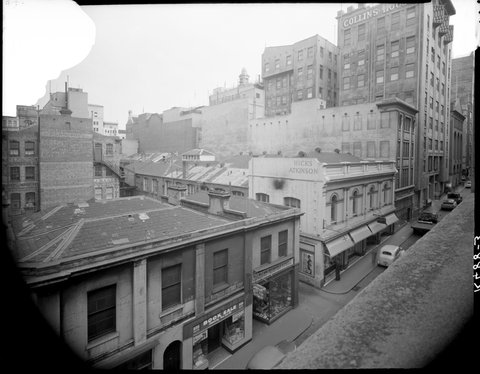 Little Collins Street, South side between Queen and Elizabeth Streets, c. 1952
